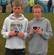 Adam Harrington (left) with Jonny Nisbet (right) & medals.