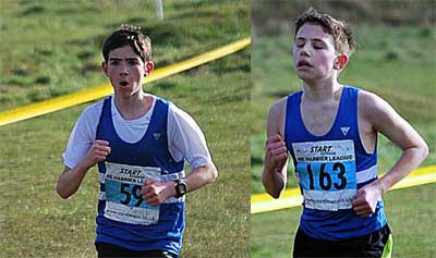 Adam Shrewry and Josh Burton at Harrier League at Wrekenton